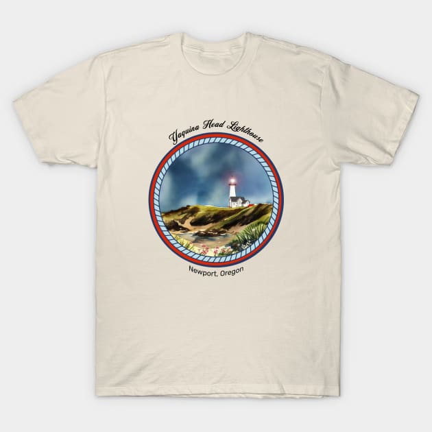 Yaquina Head Lighthouse Oregon T-Shirt by 2HivelysArt